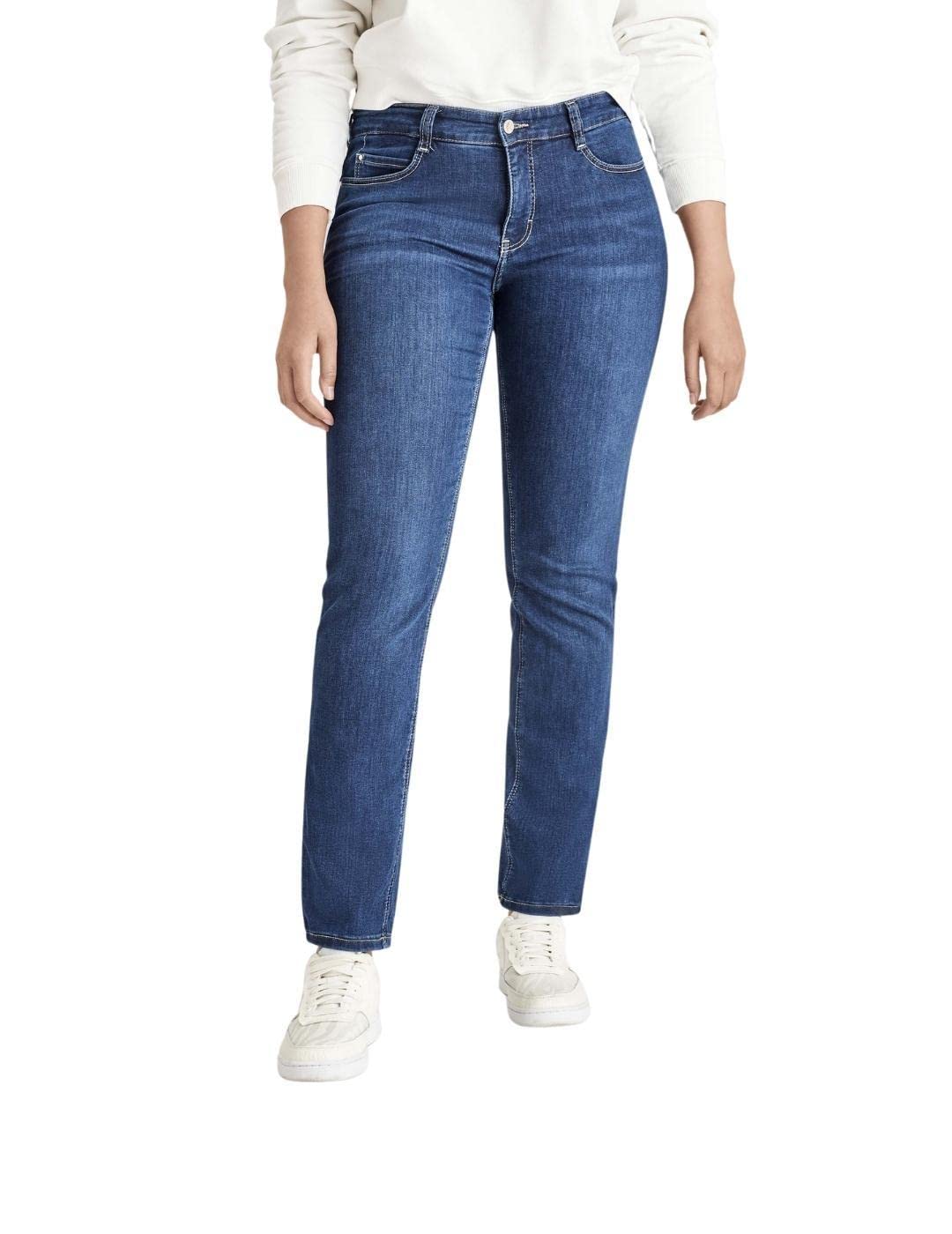 MAC MAC Damen Straight Leg Jeans Dream - blau - W32
