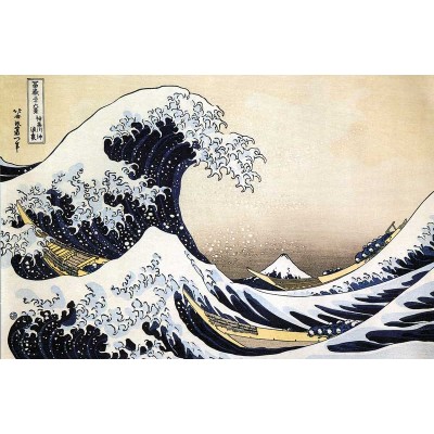 Puzzle Mich�le Wilson Puzzle aus handgefertigten Holzteilen - Hokusai: Die Welle 80 Teile Puzzle Puzzle-Michele-Wilson-P943-80