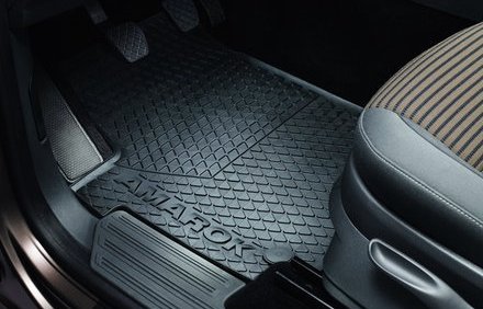 Original Volkswagen Gummi Fußmatten Set VW Amarok 4-teilig vorn+hinten schwarz Doppelkabine 2H1061500A 82V