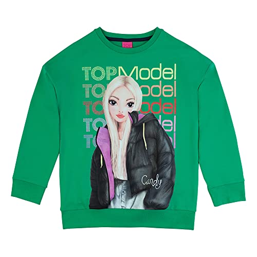 Top Model Mädchen Sweatshirt mit Candy 75074 grün, Größe 152, 12 Jahre