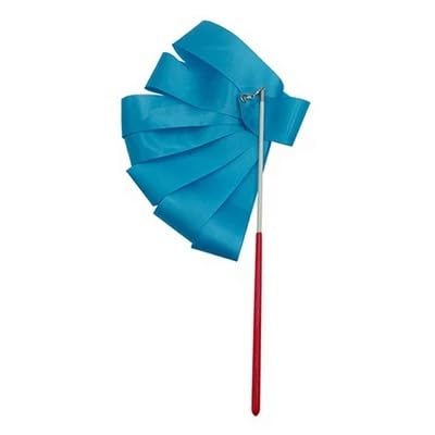 Tanzbändchen 2M / 4M Bunte Gymnastikbänder Tanzband Rhythmische Kunst Gymnastik Ballett Streamer Twirling Rod Stick for das Fitnesstraining Tanzbänder (Color : Blue, Size : 4M)