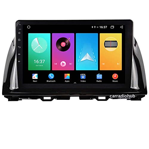 utosion Android 10 Auto GPS, Stereo-Haupteinheit Navi Radio Multimedia WLAN für Mazda CX5 2013 2014 2015 Lenkradsteuerung 10,2 Zoll Eingebautes kabelgebundenes CarPlay