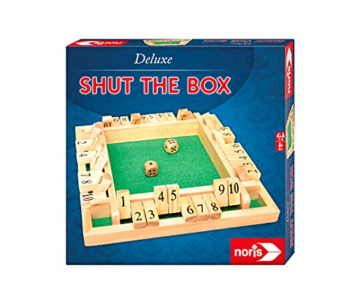 Noris 606108013 Deluxe Shut The Box - Das Beliebte Würfelspiel Aus Holz Für 1 Bis 4 Spieler Ab 8 Jahren