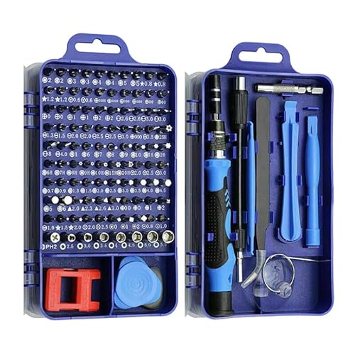115-in-1-Schraubendreher-Set, Mini-Präzisions-Schraubendreher, Reparaturwerkzeuge für Zuhause, Computer, Handy, Gerät, Reparaturwerkzeuge (Farbe: Blau)