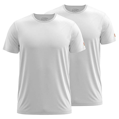 FORSBERG T-Shirt Doppelpack zum Sparpreis einfarbig Rundhals hochwertig robust bequem guter Schnitt, Farbe:Weiss, Größe:S