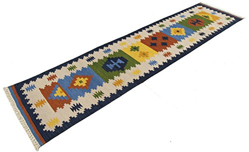 Galleria Farah1970 280x70 cm Autentik Original Kilim Hand Made Indian Wool+Cotton