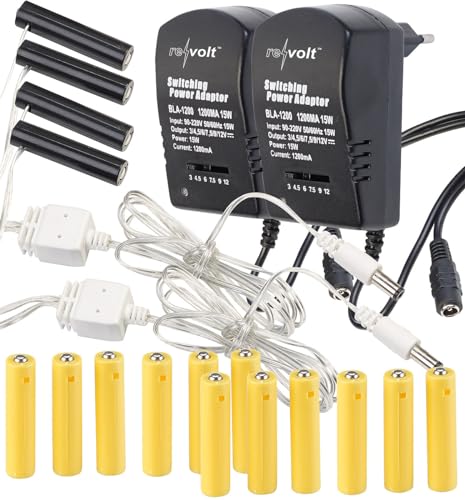 revolt Batterie-Dummy AAA: 2er Set Universal AAA Batterie Ersatz Adapter (Dummy-Batterieadapter)