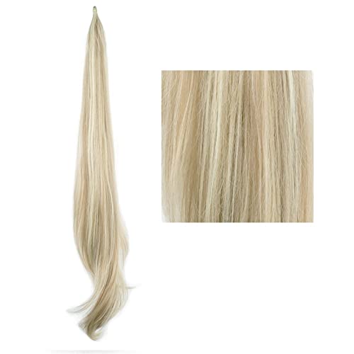 Pferdeschwanz-Verlängerung 32-Zoll-lange geschichtete Pferdeschwanz-Kunsthaarverlängerung Blonder Pferdeschwanz Flexibles Haar Pferdeschwanz-Haarteile Haarteil für Frauen (Color : 16H613, Size : 32i