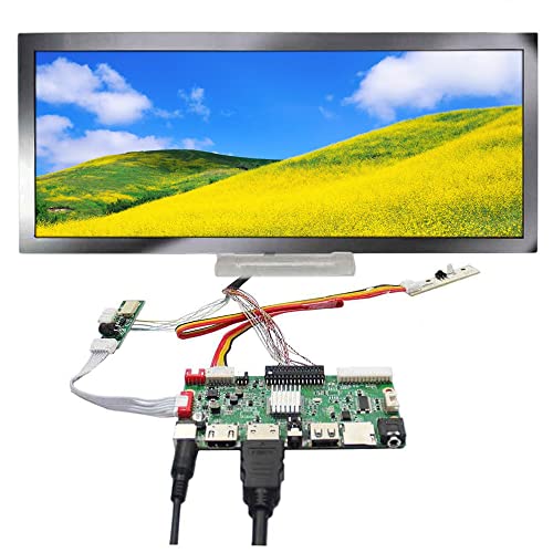 VSDISPLAY 12,3 Zoll HSD123KPW2 1920x720 FHD 850nit IPS Strip Screen Bildschirm, HDMI USB SD Port,Multimedia Support MP4