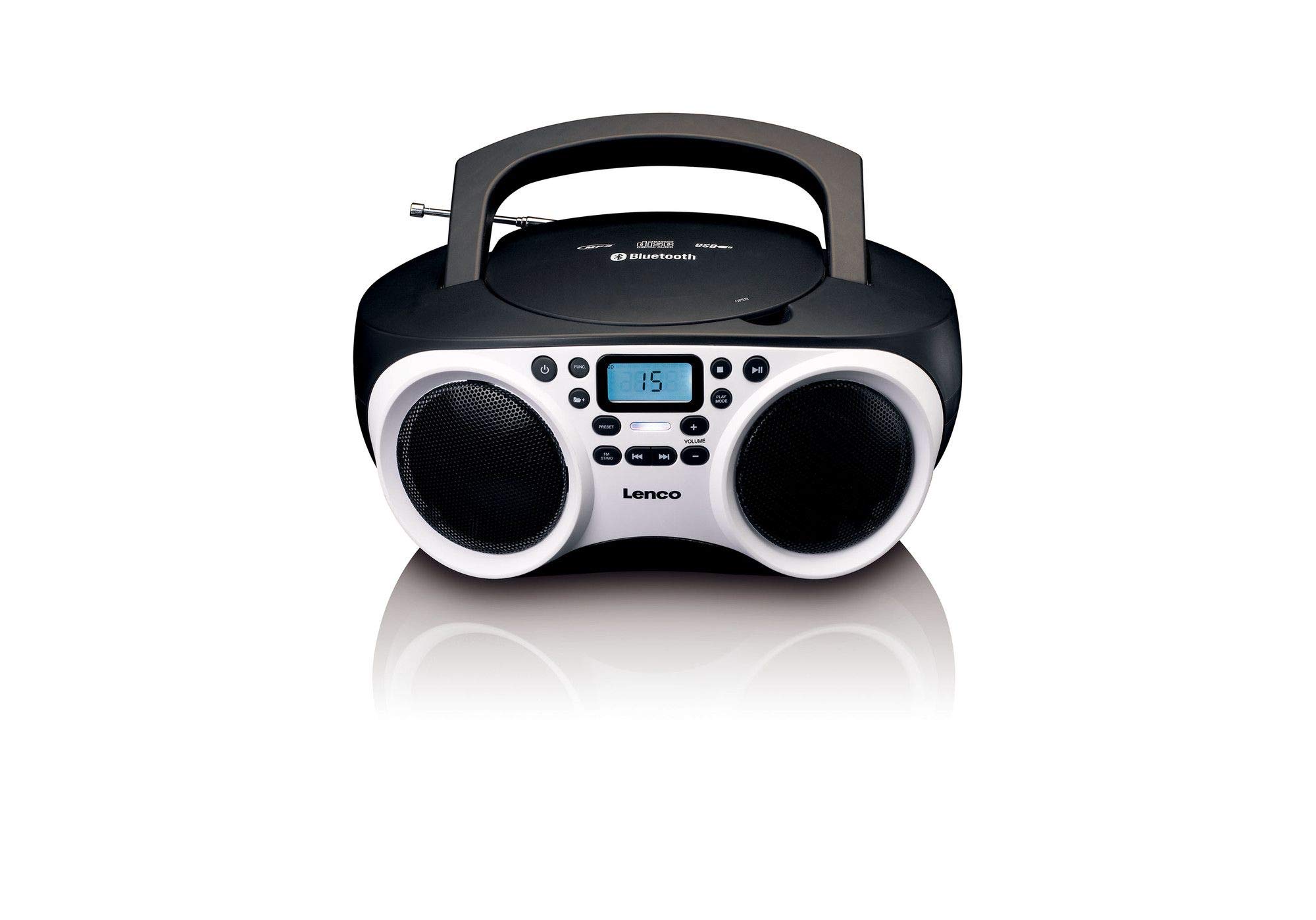Lenco Radio CD-Player SCD-501 mit Bluetooth und USB in Weiß