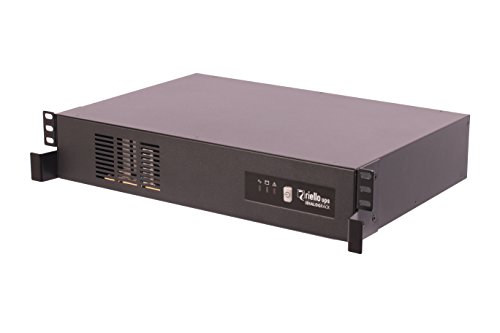 Riello iDialog Rack IDR 600 - Unterbrechungsfreie Stromversorgung UPS (600 VA, 360 W, 220 V, Typ F (Schuko), Plombierte Bleisäure (VRLA), 4h) schwarz