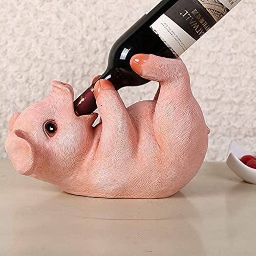 TYXL Heimtextilien Kreative Süße Schwein Weinflaschenhalter Weinregal Europäische Wohnzimmer Weinschrank Dekoration