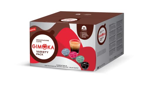 Gimoka - Kompatibel Für Nescafè - Dolce Gusto - 96 Kapsel - Geschmack KAFFEESORTIMENT - Made In Italy - 6 Packungen Zu 16 Kapseln