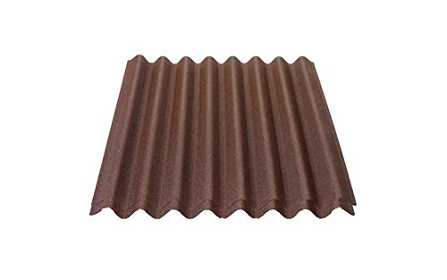 Onduline Easyline Dachplatte Wandplatte Bitumenwellplatten Wellplatte 2x0,76m² - braun