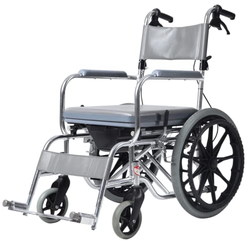 Klappbarer mobiler tragbarer Haushaltsrollstuhl mit Aluminiumrahmen für ältere Menschen und Behinderte, manueller, selbstfahrender mobiler tragbarer Haushaltsrollstuhl für die Reise mit klap