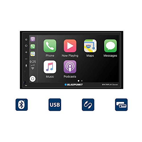 Blaupunkt Kompatibel mit Apple CarPlay und Android Autoradio Denver BPA799PLAY Receiver mit 6,8 Zoll Touchscreen-Display AM/FM/BT/USB/AUX