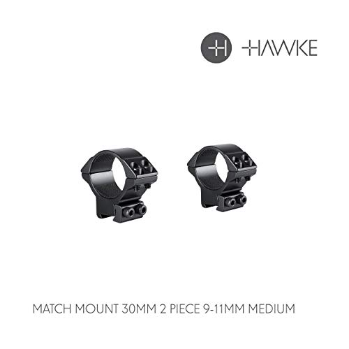 MATCH RING MOUNTS 22107 9-11mm, 30mm Diameter, Medium