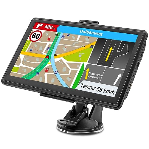 GPS Navigationsgerät für Auto LKW 2023 - Navi 7 Zoll PKW KFZ Navigation mit Europa UK 52 Karten, Lebenslang kostenloses Kartenupdate, POI Blitzerwarnung Spracheführung Fahrspurassistent Testsieger