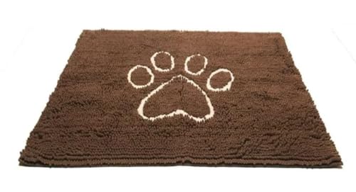 Dog Gone Smart Dirty Dog Fußmatte, Mikrofaser, super saugfähig, maschinenwaschbar mit Rutschfester Unterseite, groß, mandelfarben