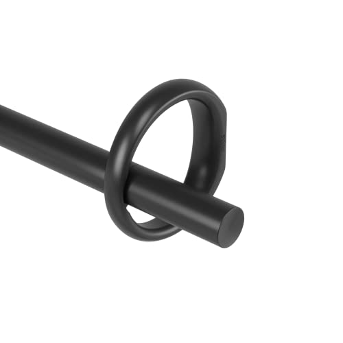 Umbra Ringlet ausziehbare Gardinenstange mit 2,5 cm Durchmesser, 107-305 cm, Schwarz