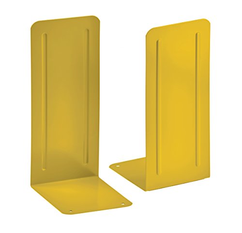Acrimet Jumbo Premium Buchstützen aus Metall, 22,9 cm, robust, 1 Paar, Gelb