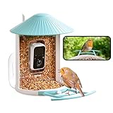 NETVUE Vogelfütterer, Vogelhäuschen mit Kamera, Vögelskamera Video Automatisch Aufnehmen, Intelligentes Futterstationen für Vögel