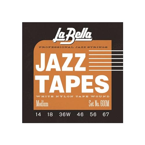 La Bella 600M Electric JAZZ TAPES - WHITE Nylon, medium