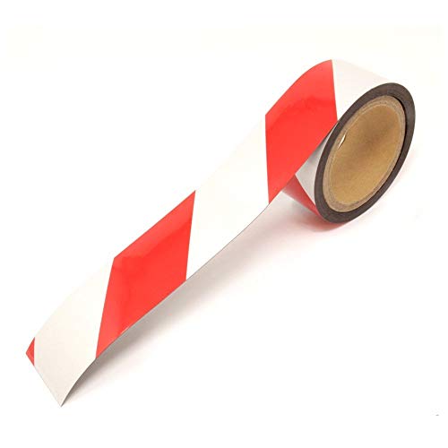 Magflex® Flexible Rot und Weiß Magnetische Gefahr Warnbandpackung von 5 5