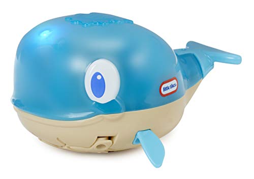 Little Tikes 643552GR Sparkle Bay Spritzwal Whale Squirter, leuchtendes Wasserspielzeug mit Schwimm- und Wasserspritzfunktion, Badewannenspielzeug für Kinder ab 18 Monaten