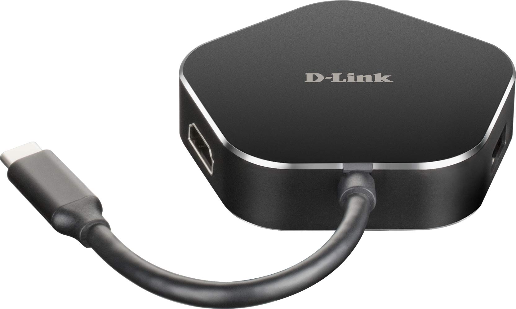 D-Link DUB-M420 USB Typ C Hub 4 in 1 USB C Adapter mit HDMI 4K und 1080p, 2 USB 3.0/USB2.0, 1 Port USB C für Ladegerät bis zu 60 W und Daten, ohne Installation, kompatibel mit Windows und Mac