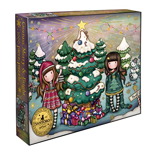 Santoro Gorjuss – 1000 Teile Puzzle – Merry and Bright – lustiges Geburtstagsgeschenk für Kinder und Erwachsene