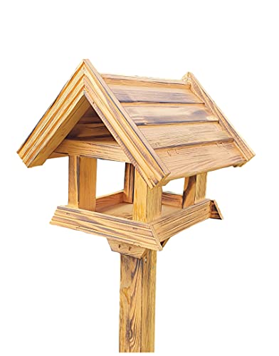 VOGELHAUS aus Holz Vogelhäuschen Vogelhäuser Vogelfutterhaus mit Ständer
