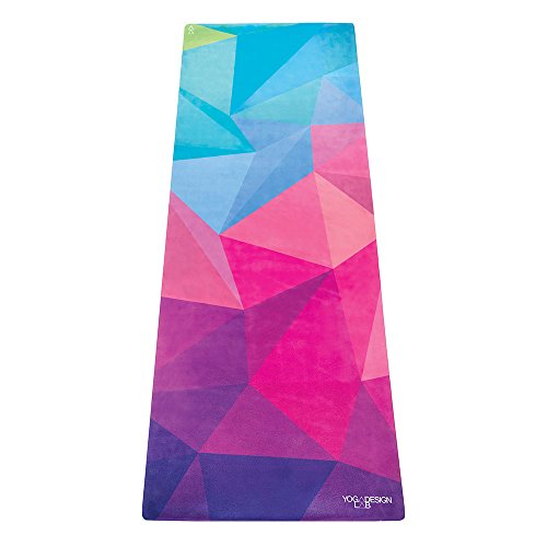 Yoga Design Lab Combo Yogamatte | rutschfest, Matte/Handtuch, Guter Halt bei viel Schweiß, Naturkautschuk | mit Tragegurt (Geo, 5.5mm)