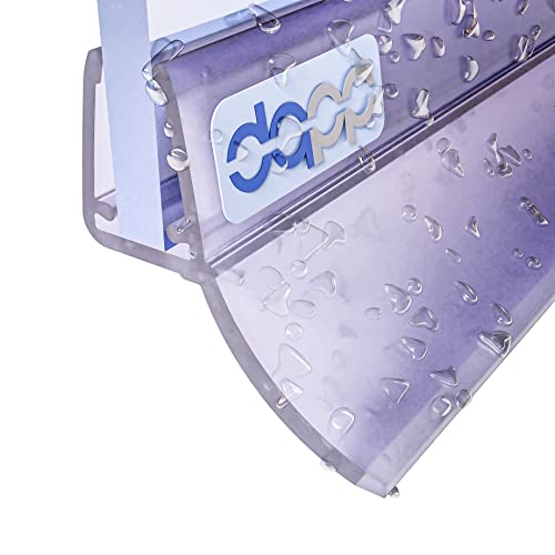 DQ-PP Duschdichtung 200cm | Dichtung für 6mm – 8mm Glastür Stärke | UK12 | Wasserablaufprofil Wasserabweisprofil | Duschkabinen Duschabdichtung Duschwand | Ersatzteile für Duschkabine | Transparent