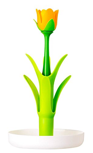 VIGAR Flower Power Abtropfgestell für Tassen und Gläser, Polypropylen, ABS, Silikon, Mehrfarbig, 22X22X38, 6