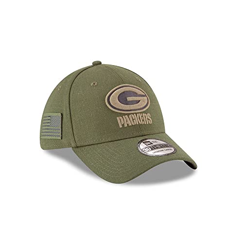 New Era Green Bay Packers 39thirty Stretch Cap On Field 2018 Salute to Service Green - M - L