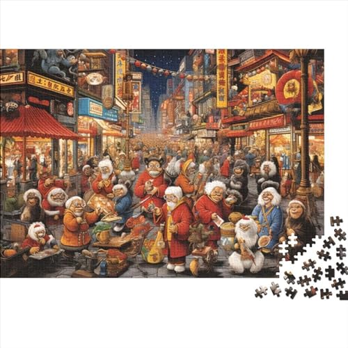 Happy New Year Puzzles 1000 Teile Für Erwachsene Puzzles Für Erwachsene 1000 Teile Puzzle Lernspiele Ungelöstes Puzzle 1000pcs (75x50cm)