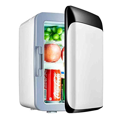 Samnuerly 10L Mini-Autokühlschrank Auto- und Heimgebrauch Tragbarer Kühler und Wärmer Mini-Kühlschrank mit Gefrierfach zum Fahren, Reisen, Angeln