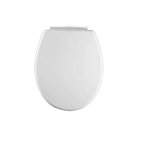Antibakterieller Toilettensitz-V/O/U-förmiger Toilettendeckel mit PP-Platte Verlangsamung der oberen festen Toilettensitzabdeckung für die Familie,Weiß-430-438 * 375mm