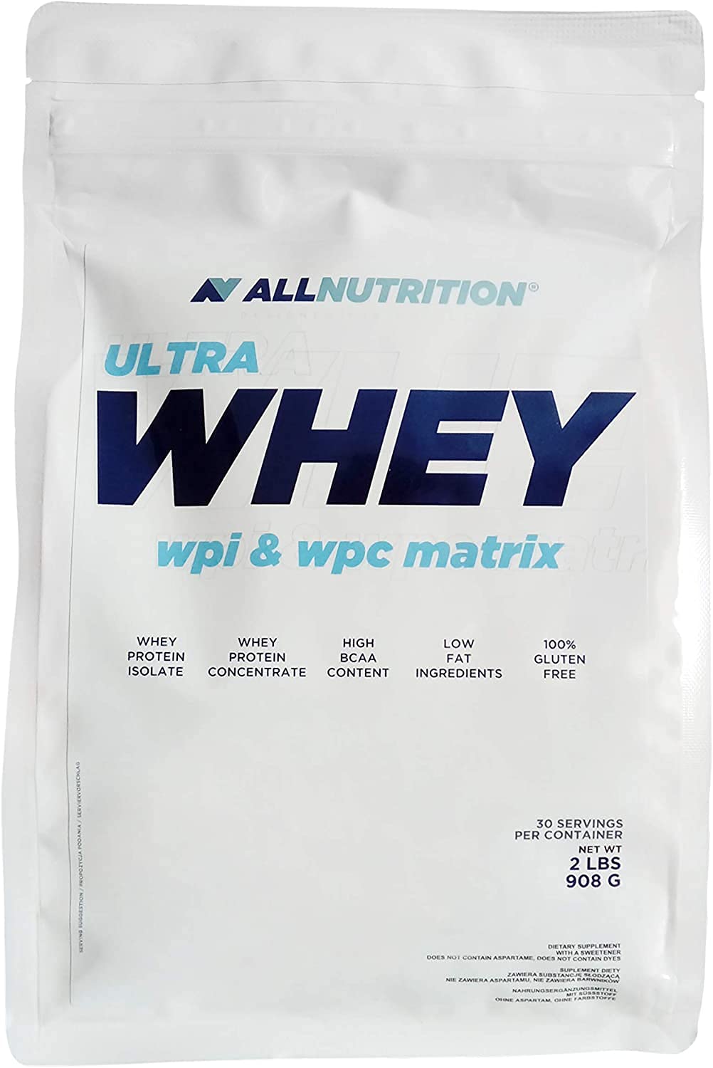 ALLNUTRITION Ultra Whey Pudding Köstliches Dessert WPI und WPC Proteinpulver Muskelaufbau 100% Glutenfrei Fettarme verzweigtkettige Aminosäuren 908g Schokolade