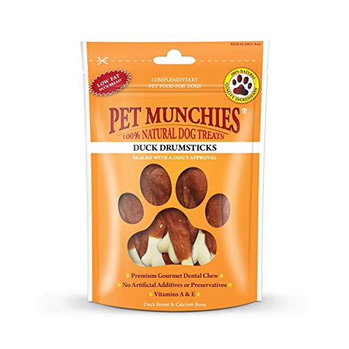 Pet Munchies Enten-Keulen Hunde Snacks (8 x 100g) (kann variieren)