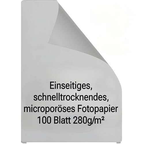 100 Blatt QuickDry Premium GLOSSY Fotopapier 280g /m² für Tintenstrahldrucker DIN A4 9600dpi. Schnelltrocknendes, microporöses Fotopapier. Welches unter anderem durch einen großen deutschen Discounter vertrieben wird.