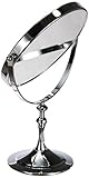 HIMRY Designed Kosmetik Spiegel/Kosmetikspiegel, 8 inch, 360° drehbar. 2 Spiegel: normal und 10 - Fach Vergrößerung, 17,5 cm ø, verchromten, KXD3105-10x