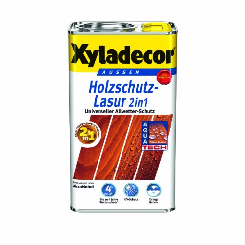 Xyladecor Holzschutzlasur 2in1 Aussen, 5 Liter, Farbton Weissbuche