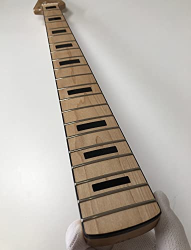 5 Saiten E-Bass Hals 20 Bünde Ahorn Griffbrett Block Inlay Glanz 86,4 cm