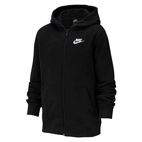 Nike Jungen Sportswear Full-Zip Club Hoody, Black/Black/White, S