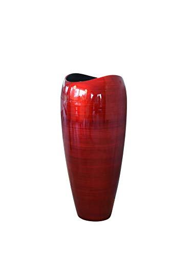 Vivanno Pflanzkübel Pflanzgefäß Bodenvase exklusiv Deluxe Rot Schwarz Hochglanz 100 x 45 cm