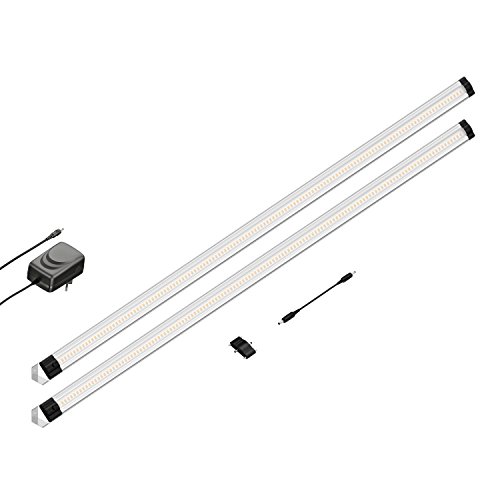 parlat LED Unterbau-Leuchte SIRIS, Eckmontage, flach, je 90cm, je 1044lm, weiß 2er Set