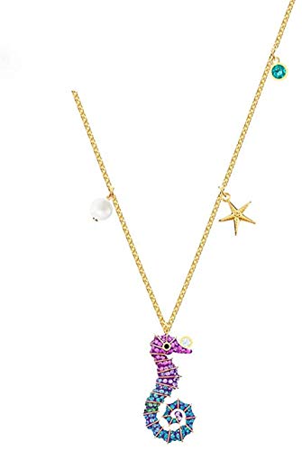 OlovdHit Halskette Damen Halskette,Schöne Halskette Einfache Niedliche Seepferdchen Dynamischer Spaß Lebendiger Geschmack Weibliche Halskette Schmuck