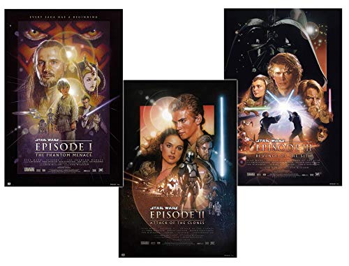 Close Up Star Wars Poster Episode I-III Poster 3er-Set (61cm x 91,5cm)